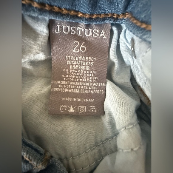 Just USA Marian High Rise Skinny Jeans – Size 26, Mid Wash, Stretch Denim - Picture 5 of 6